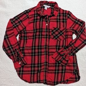 Old Navy Plaid Flannel Classic Red and Black Shirt Button-up for Women